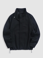 Veste avec Poches à Rabat et Cordon de Serrage Xxl Noir