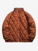 Veste Bouffante Rembourrée à Fermeture Éclair Xl Café profond