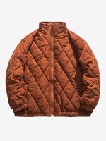 Veste Bouffante Rembourrée à Fermeture Éclair Xl Café profond