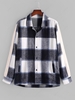 Veste Boutonnée Motif à Carreaux en Flanelle Xl