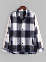 Veste Boutonnée Motif à Carreaux en Flanelle Xl