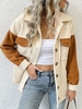 Veste Cargo en Blocs de Couleurs avec Poche à Rabat en Laine L Multi a