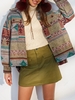 Veste Cargo Ethnique à Imprimé Aztèque Haute Basse avec Poches M Multi a