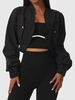 Veste Courte de Sport Ouverte en Avant M Noir