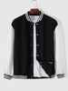 Veste de Base-ball Matelassée Bicolore à Ourlet Rayé Xxl Multi b