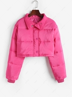 Veste Doudoune Matelassée Courte M Rose clair