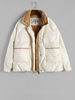 Veste Doudoune Matelassée Zippée de Canard Blanc de Haute Qualité Xl Blanc