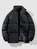 Veste Doudoune Matelassée Zippée en Couleur Unie Xl Noir