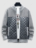 Veste Doudoune Matelassée Zippée Tricotée Jointive S Gris clair