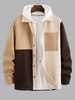Veste en Blocs de Couleurs avec Poche en Avant Design en Laine Xxl Multi b