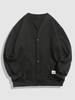 Veste en Laine avec Deux Poches et Boutons Xs Noir