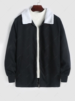 Veste en Peau de Mouton avec Poche L Noir
