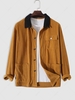 Veste en Velours Côtelé avec Poches Xl Café