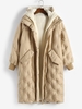 Veste Matelassée Doudoune à Capuche de Canard Blanc de Haute Qualité Xl Café