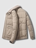 Veste Matelassée Duveteux à Col Mandarin avec Lettres S Kaki léger
