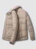 Veste Matelassée Duveteux à Col Mandarin avec Lettres Xs Kaki léger