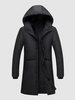 Veste Matelassée Zippée à Capuche avec Poches Xs Noir
