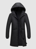 Veste Matelassée Zippée à Capuche avec Poches Xs Noir