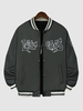 Veste Universitaire de Base-ball Brodée Xl Gris foncé