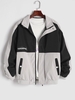 Veste Zippée à Imprimé Lettre en Blocs de Couleurs Xs Noir