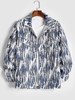 Veste Zippée Décontractée Au Lavage de Neige M Bleu