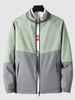 Veste Zippée en Blocs de Couleurs à Manches Raglan Xl Vert