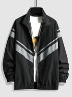 Veste Zippée Réfléchissante à Manches Raglan Xl Noir