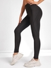 Women Sports Legging de Sport à Taille Haute avec Poche Latérale S Noir