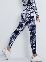 Women Sports Legging de Sport de Yoga Teinté sans Couture L Noir