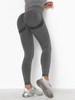 Women Sports Legging de Sport et Yoga Respirant sans Couture à Taille Haute M Gris foncé