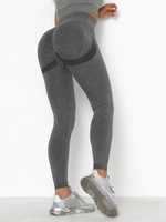 Women Sports Legging de Sport et Yoga Respirant sans Couture à Taille Haute M Gris foncé