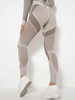 Women Sports Legging de Yoga Jointif en Tricot Absorbant M Café profond