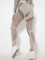 Women Sports Legging de Yoga Jointif en Tricot Absorbant M Café profond