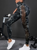 Women Sports Legging de Yoga Teinté Evidé Design S Noir