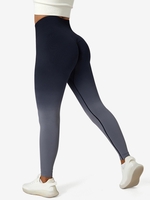 Women Sports Leggings de Yoga Ombre à Taille Haute M Noir