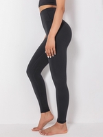 Women Sports Pantalon de Gym et Yoga Serré aux Hanches à Taille Haute Élastique L Noir