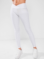 Women Sports ZAFUL Legging Texturé Croisé à Taille Moyenne S Blanc