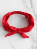 ZAFUL Bandeau de Cheveux Elastique avec Nœud Papillon Taille unique Rouge lave