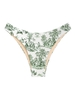 ZAFUL Bas de Bikini à Imprimé Toile De Jouy M Blanc