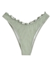 ZAFUL Bas de Bikini à Jambe Haute à Paillettes L Vert clair