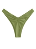 ZAFUL Bas de Bikini à Jambe Haute à Volants L Vert