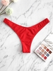 ZAFUL Bas de Bikini à Jambe Haute M Rouge