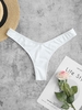 ZAFUL Bas de Bikini à Jambe Haute S Blanc