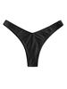ZAFUL Bas de Bikini à Jambe Haute S Noir