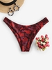 ZAFUL Bas de Bikini Animal Imprimé à Jambe Haute S Multi b