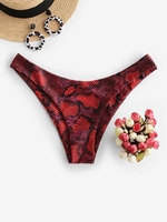 ZAFUL Bas de Bikini Animal Imprimé à Jambe Haute S Multi b