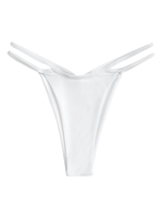 ZAFUL Bas de Bikini avec Soie Dentaire S Blanc