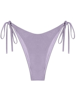 ZAFUL Bas de Bikini Brillant Métallisé Noué à Côté M Pourpre