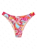 ZAFUL Bas de Bikini Cheeky à Imprimé Fleur L Rose clair