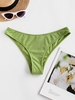 ZAFUL Bas de Bikini Côtelé à Coupe Basse S Vert pistache